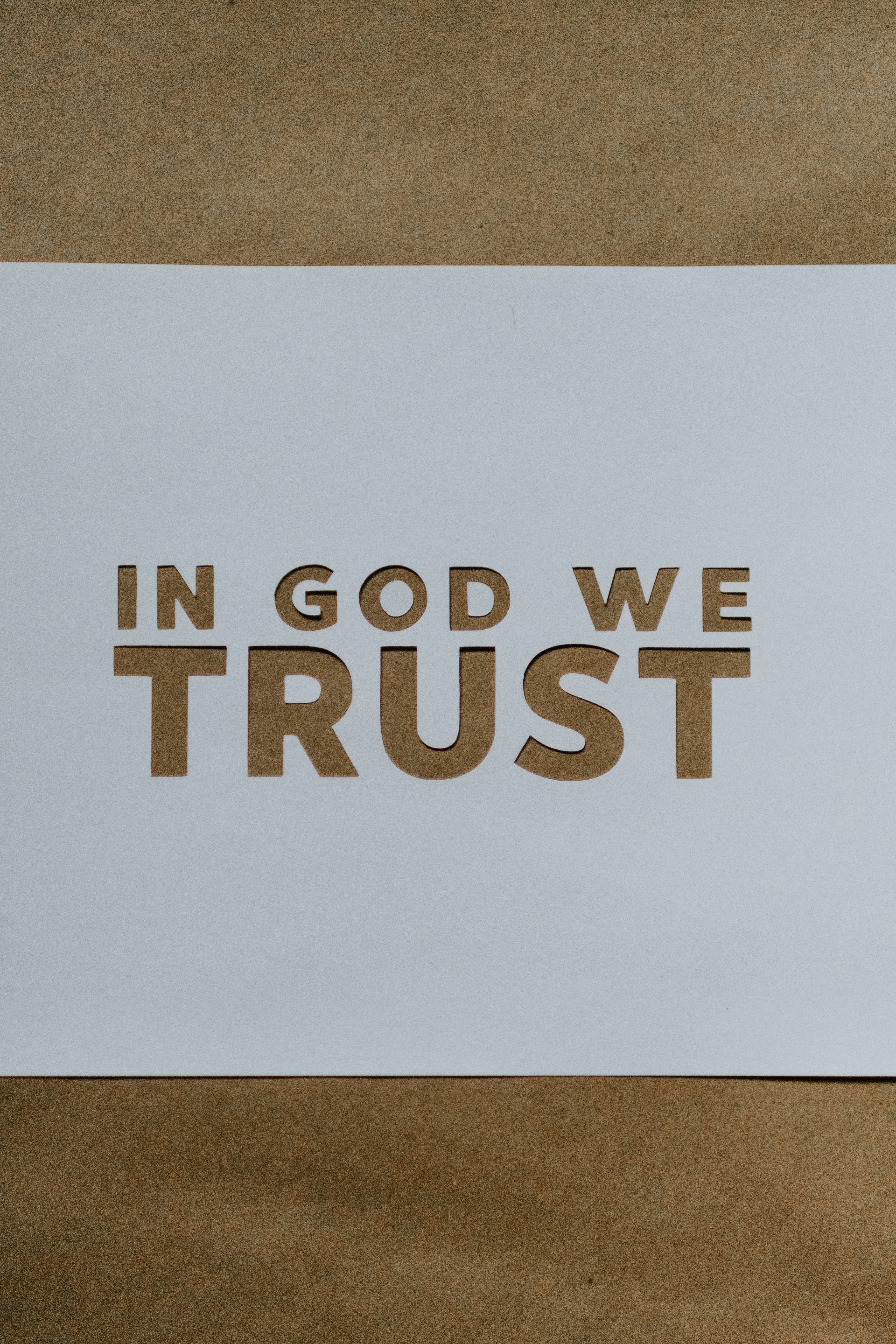 In God We Trust Paper Cut Art