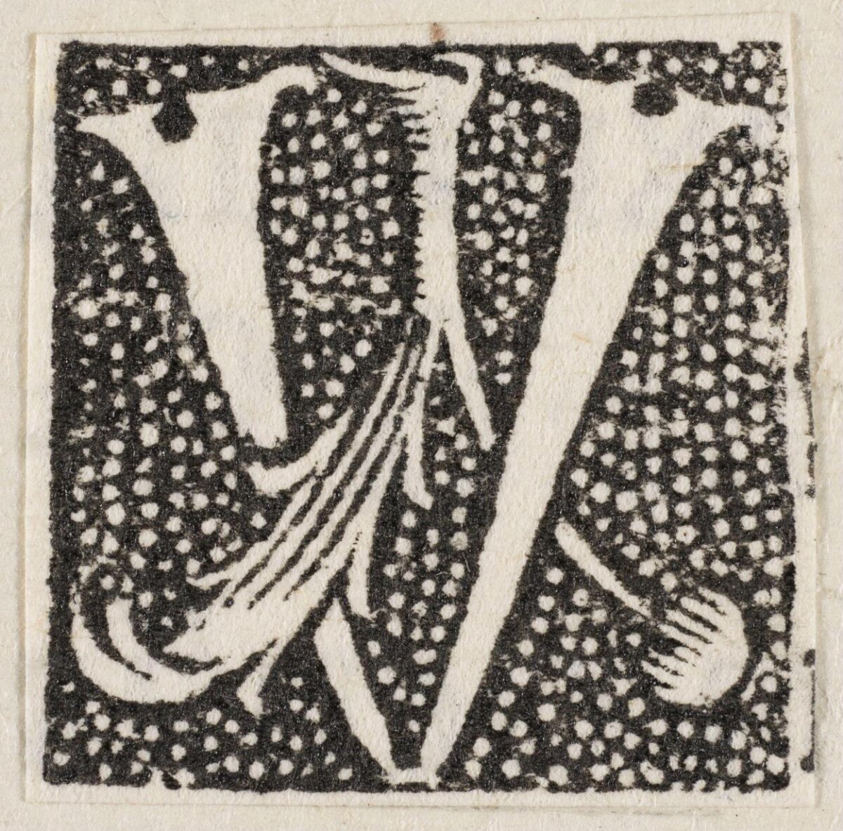 Woodcut Initial Letter M
