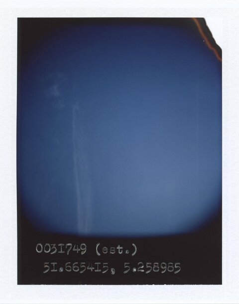 Polaroid Blue Sky with Coordinates