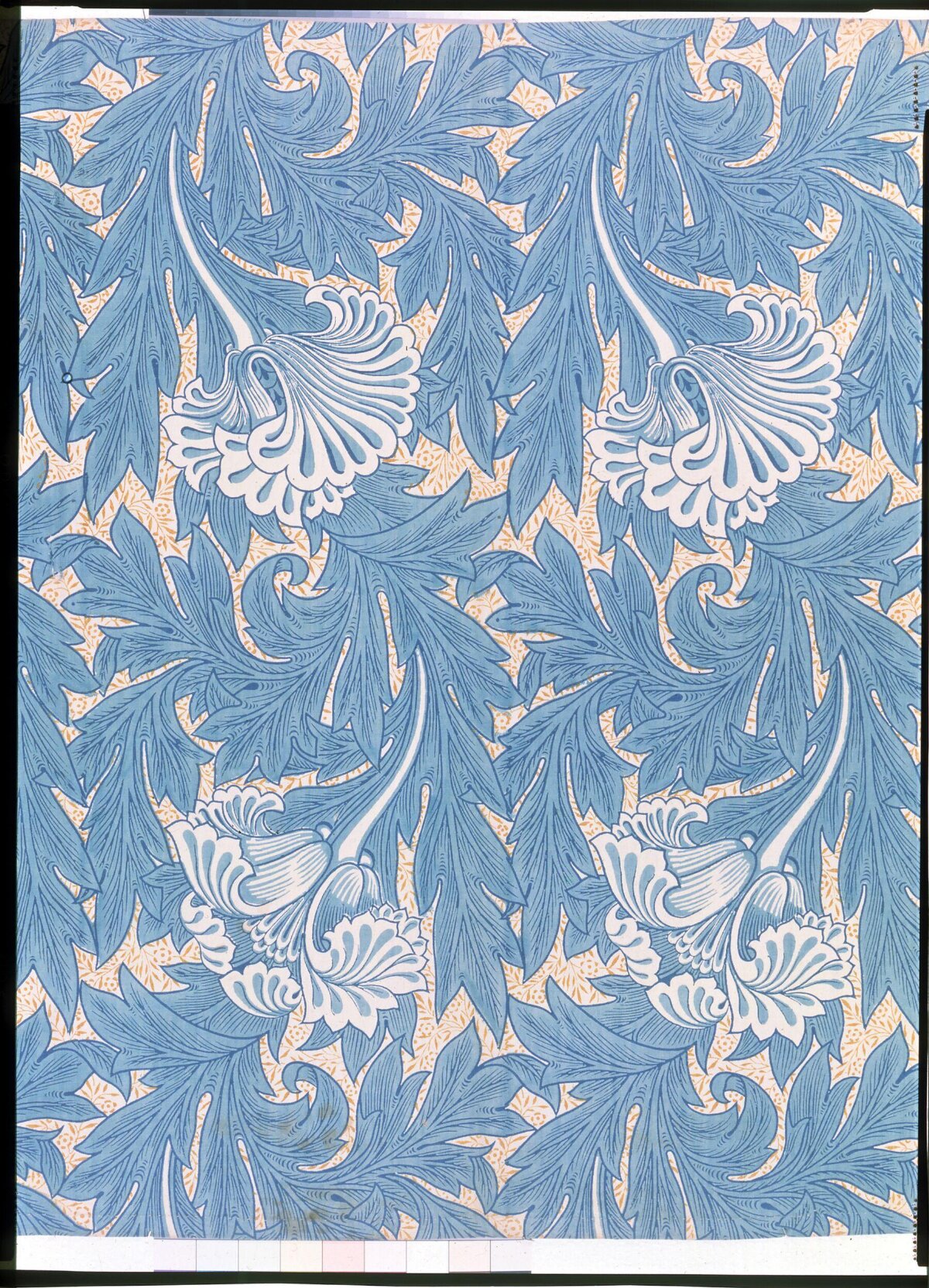 Blue Leaf Floral Decorative Pattern