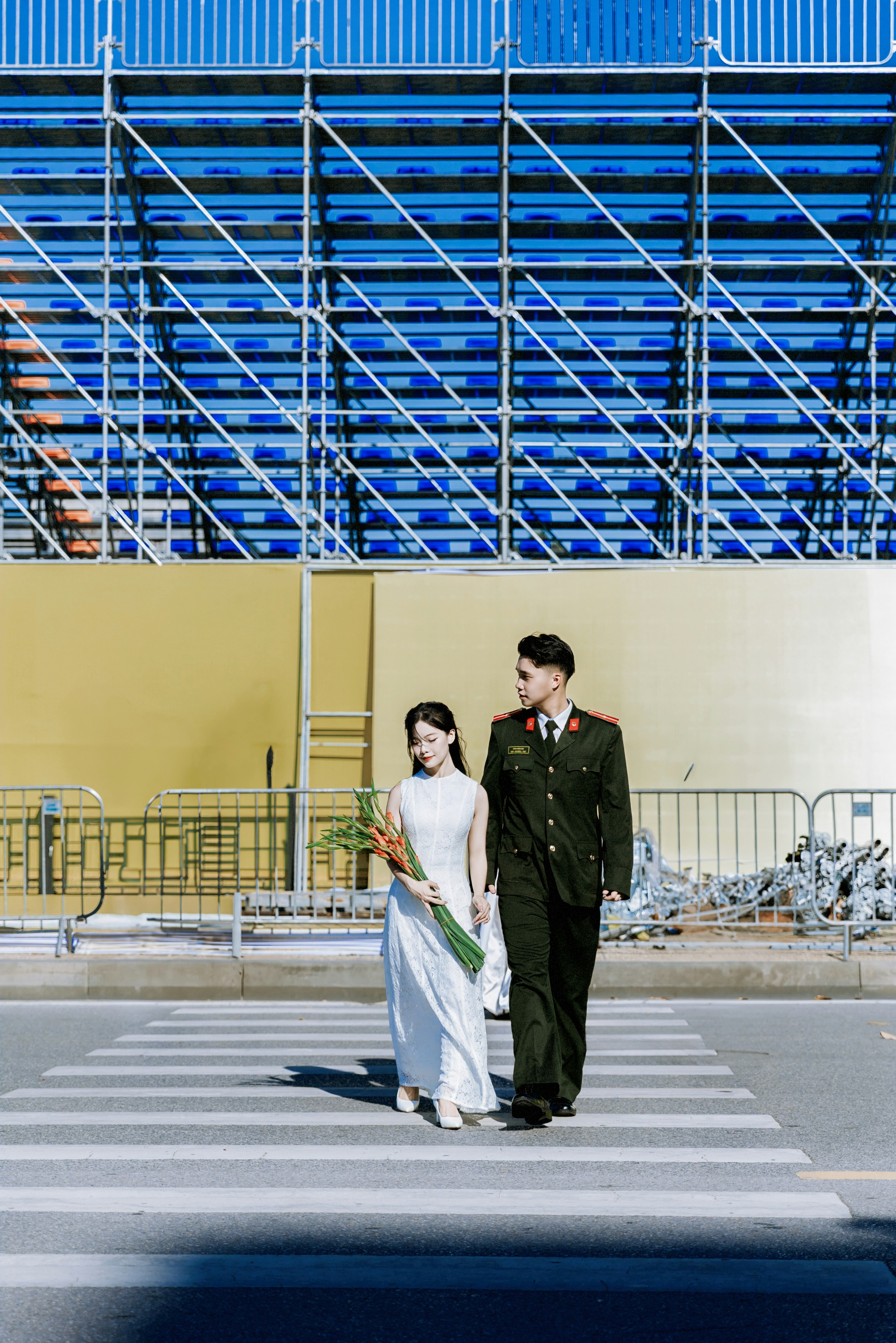 Military Couple Wedding Photo