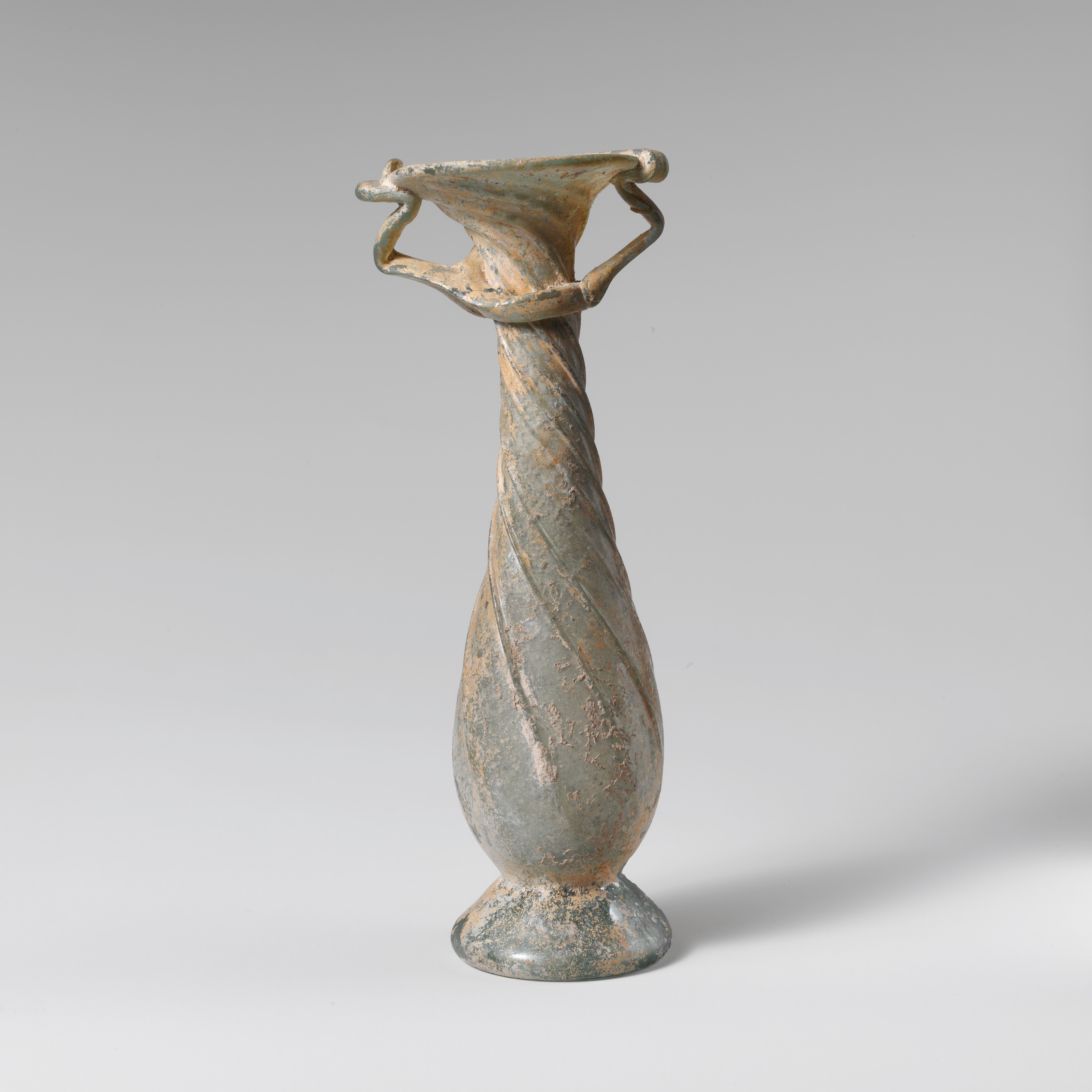 Ancient Twisted Glass Vase