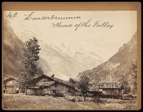 Vintage View of Lauterbrunnen Valley Head