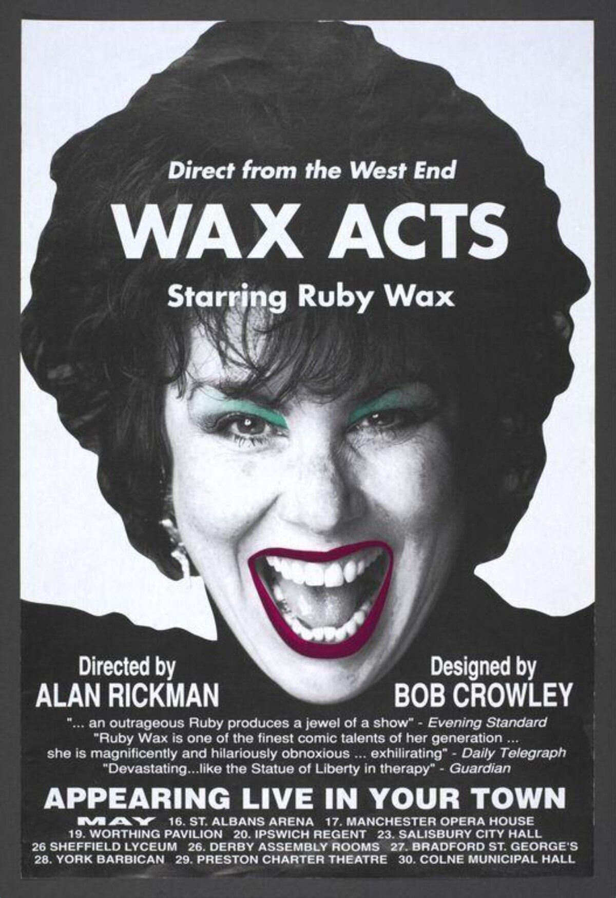 Wax Acts Stage Tour Poster