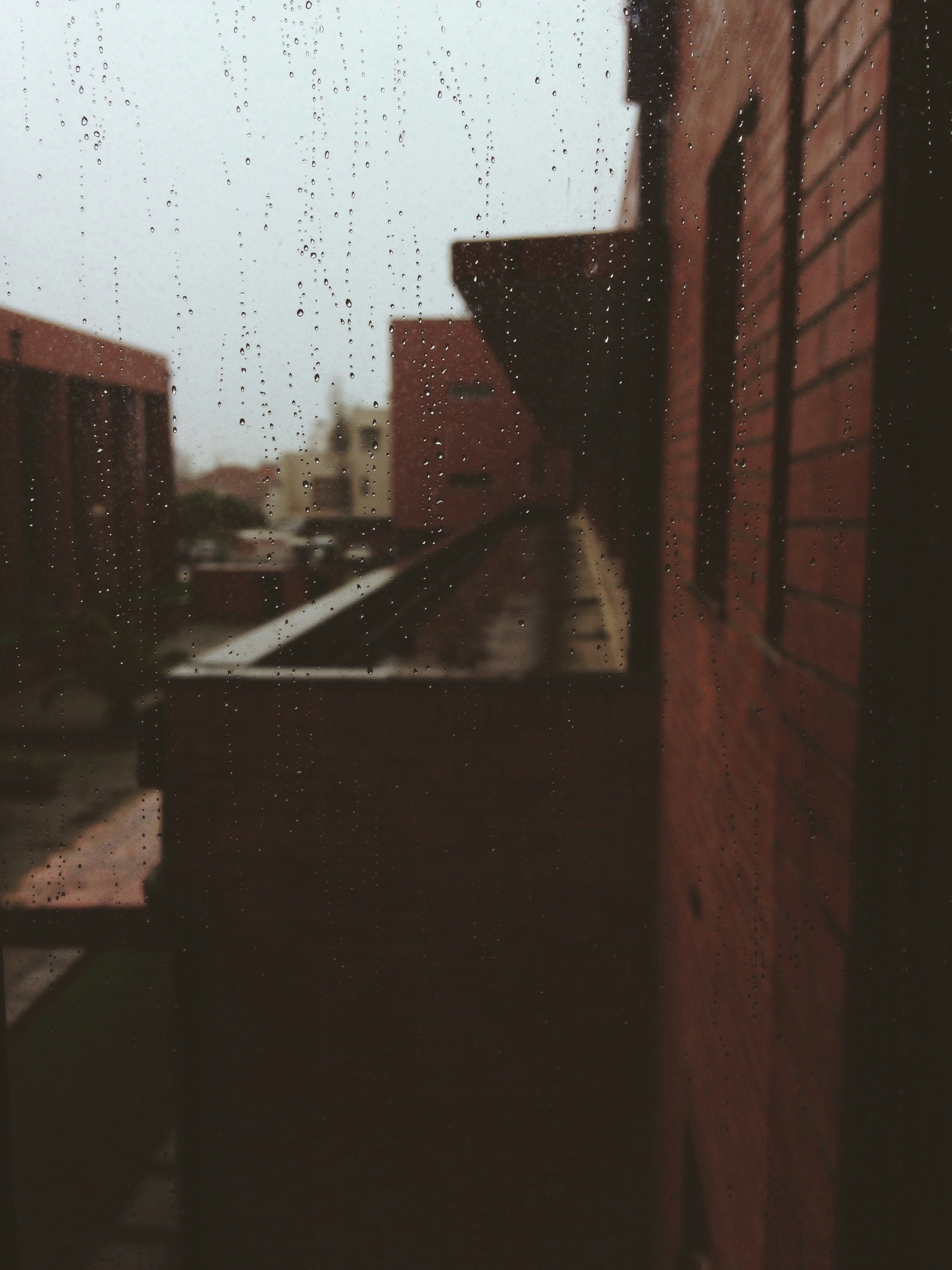 Rainy Day View Through Window