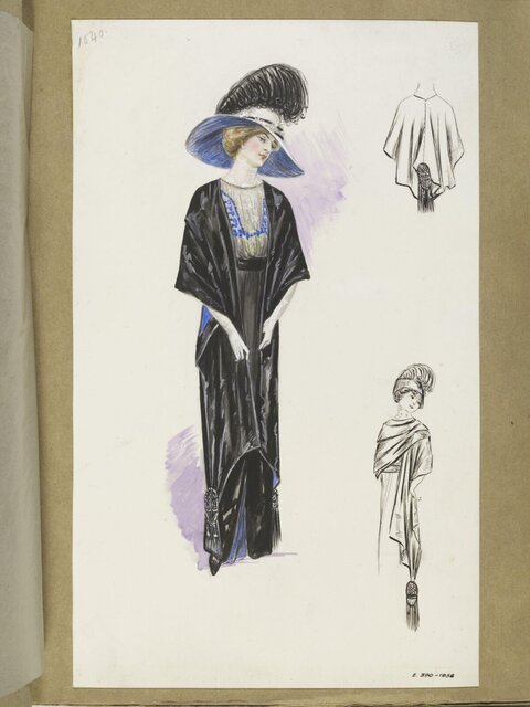Early 20th Century Women's Fashion Sketch