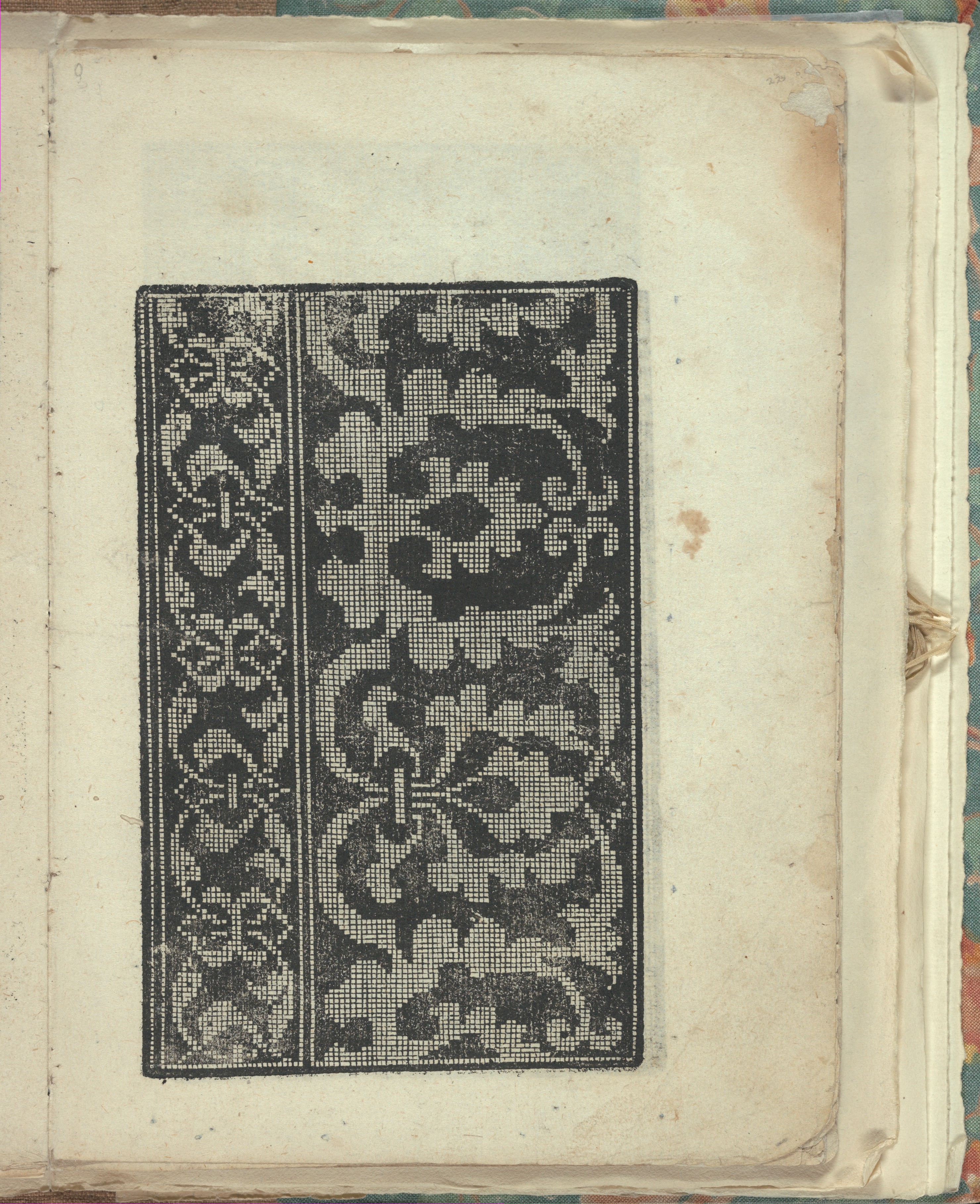 Ancient Printed Pattern on Old Book Page
