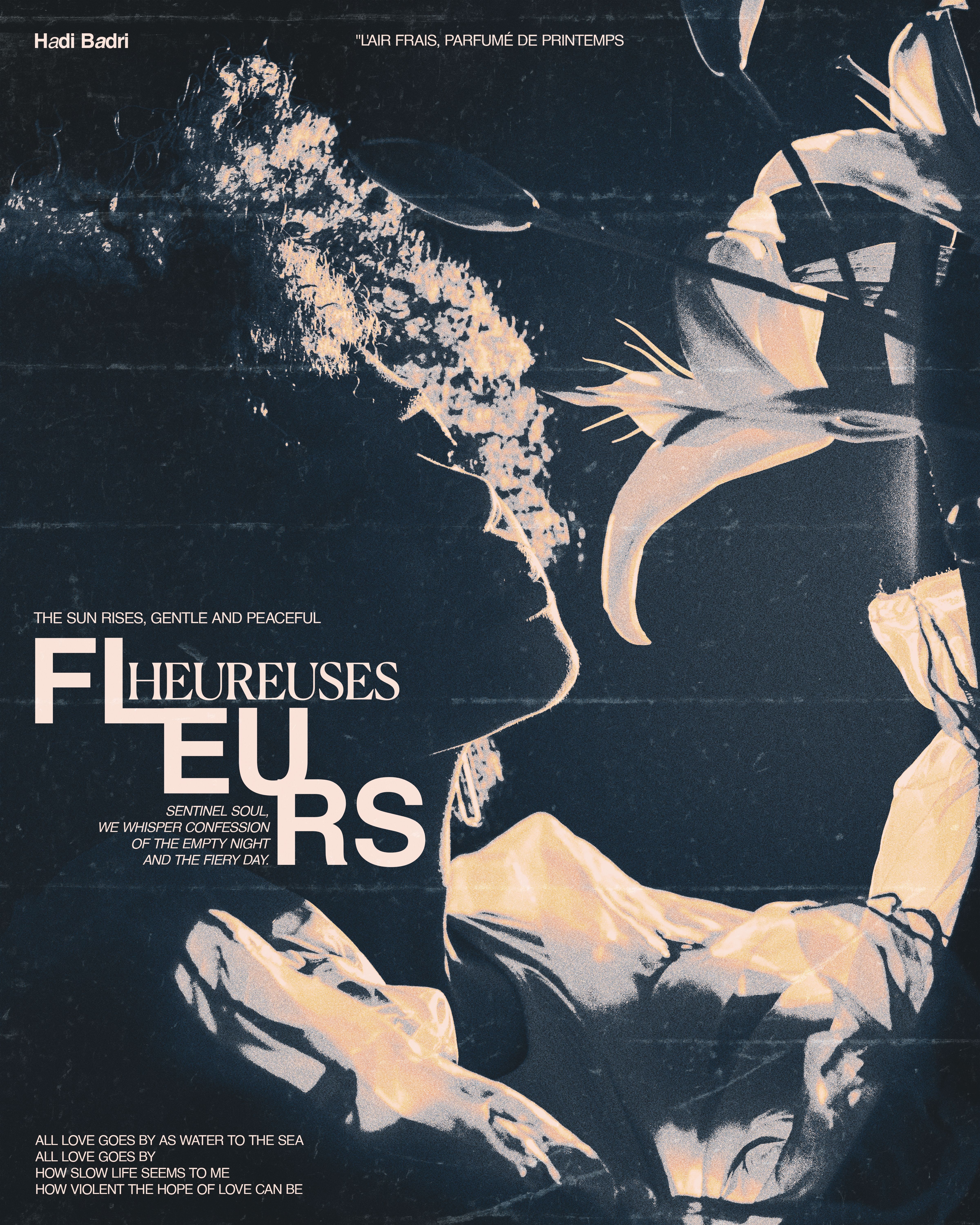 Heureuses Fleurs Art Poster