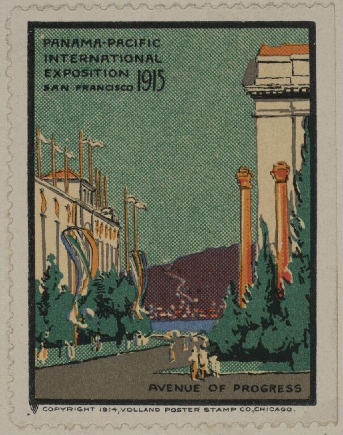 1915 Panama-Pacific Expo Poster Stamp