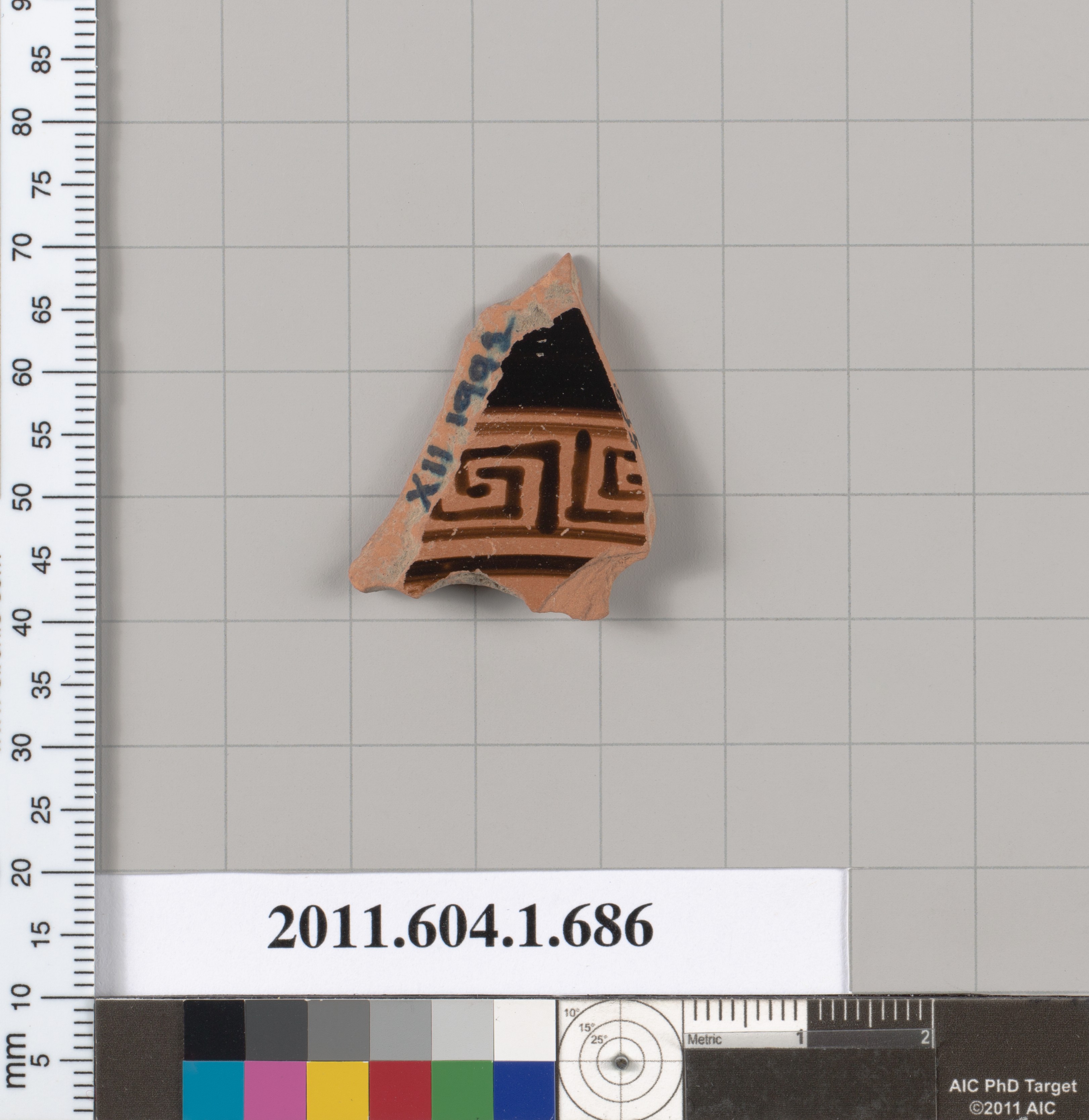 Ancient Painted Pottery Fragment