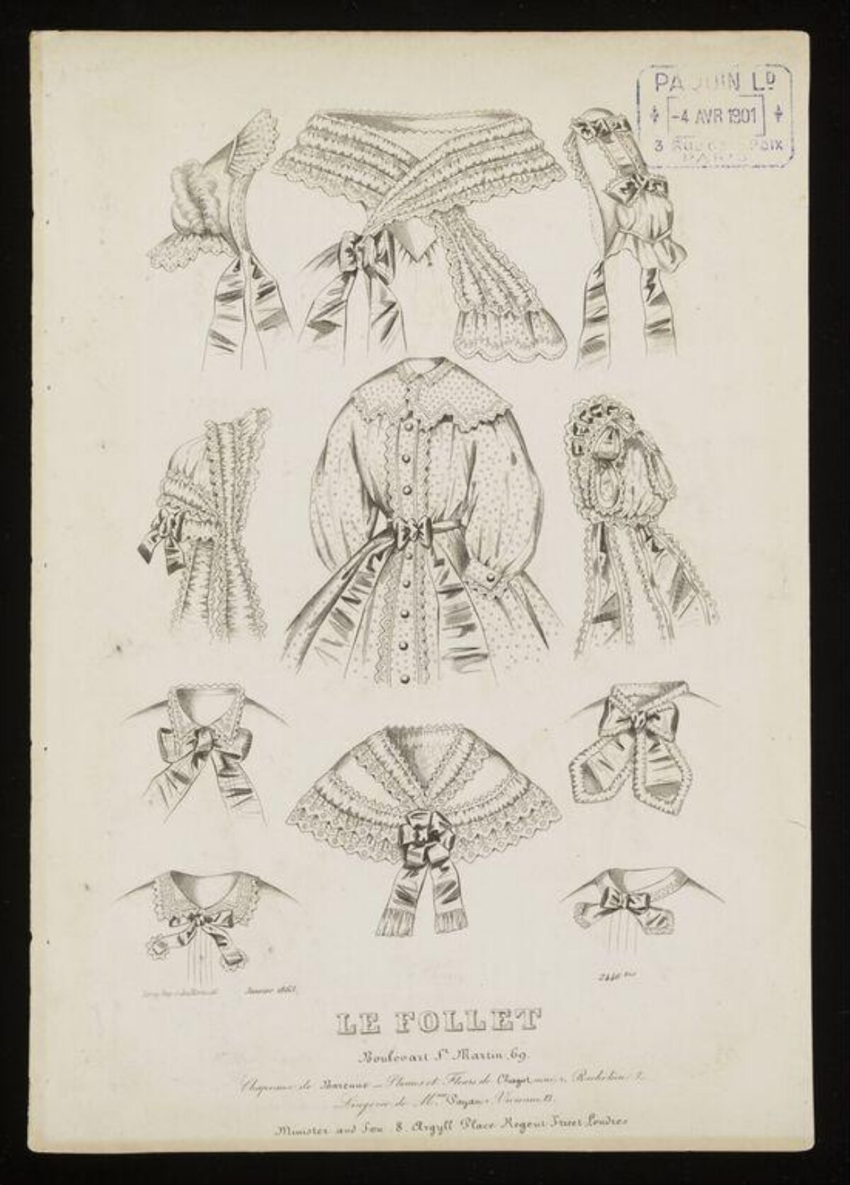 1901 Le Follet Fashion Illustration