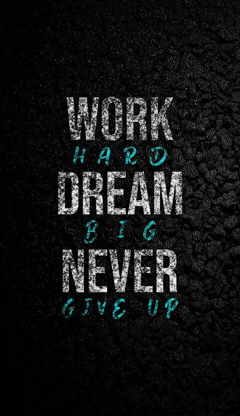 Work Hard Dream Big Motivational Quote