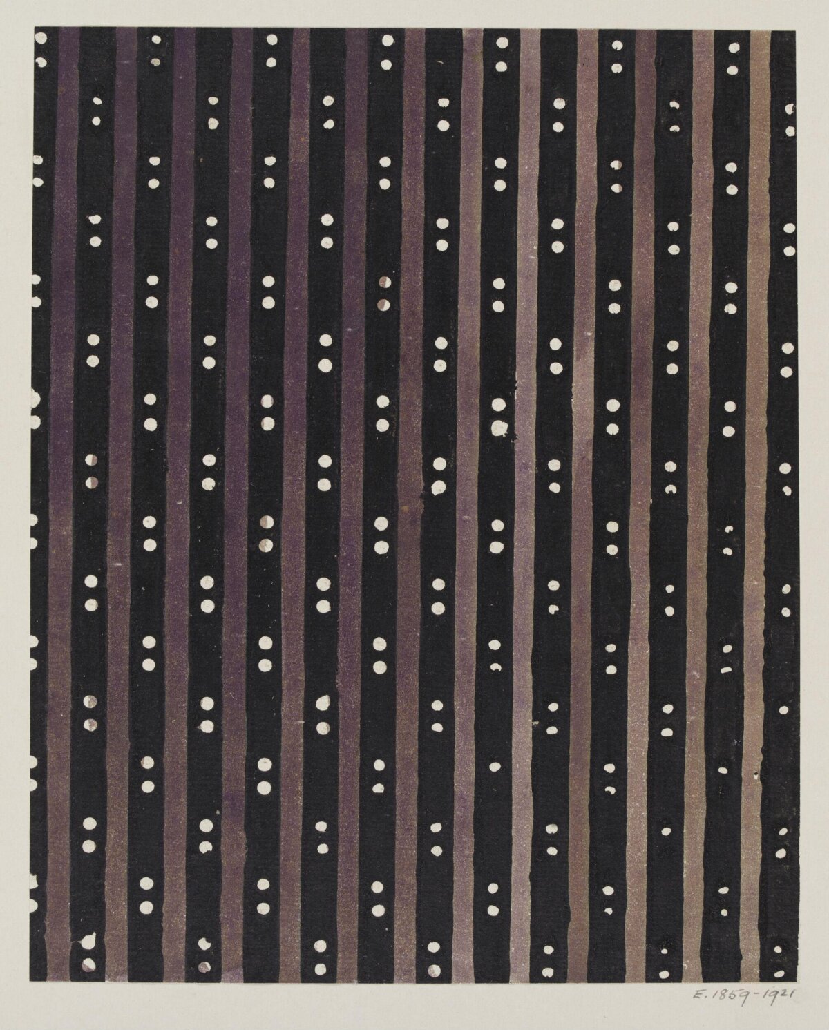 Vintage Striped Dot Textile Pattern