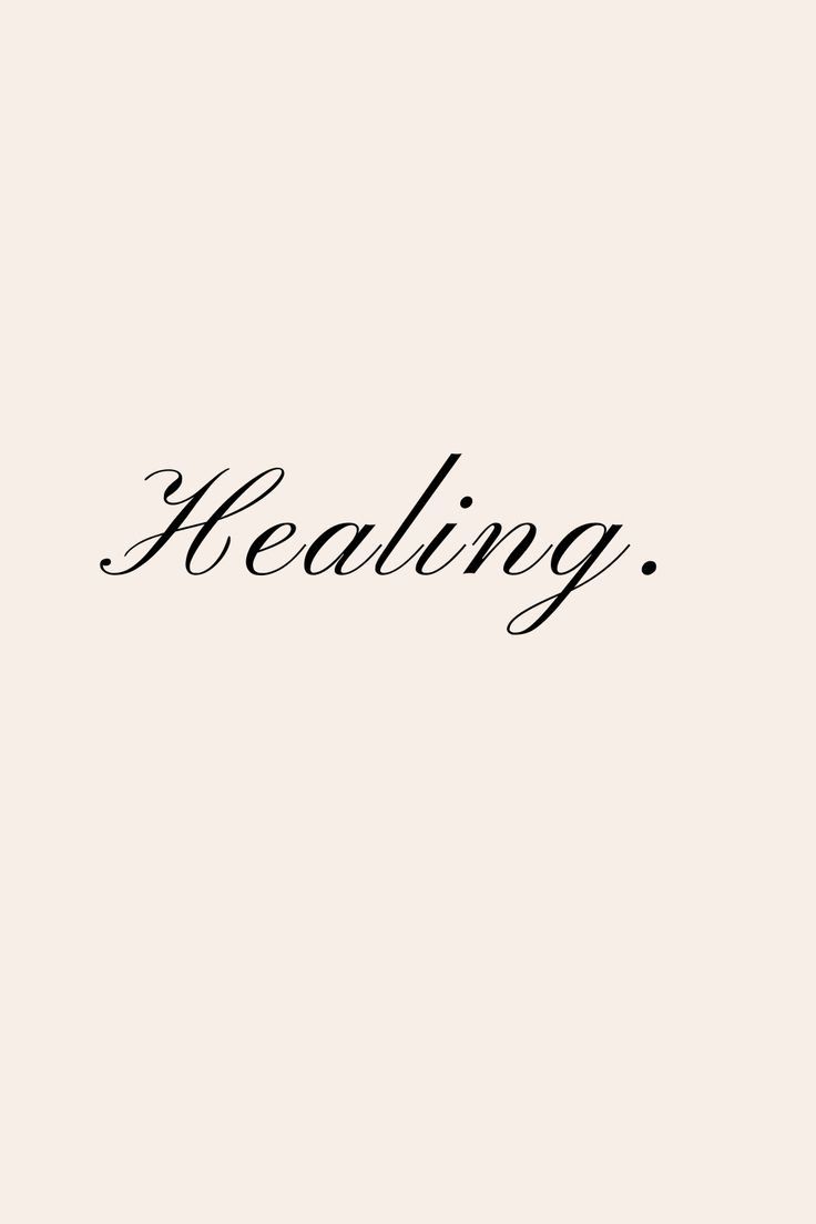 Minimalist 'Healing' Text Design
