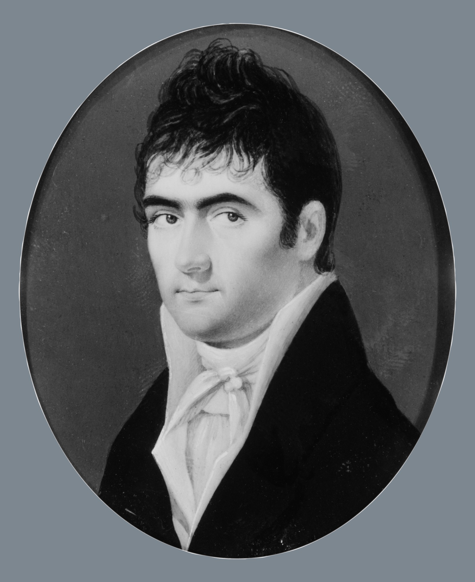 Oval Portrait of a 19th Century Man