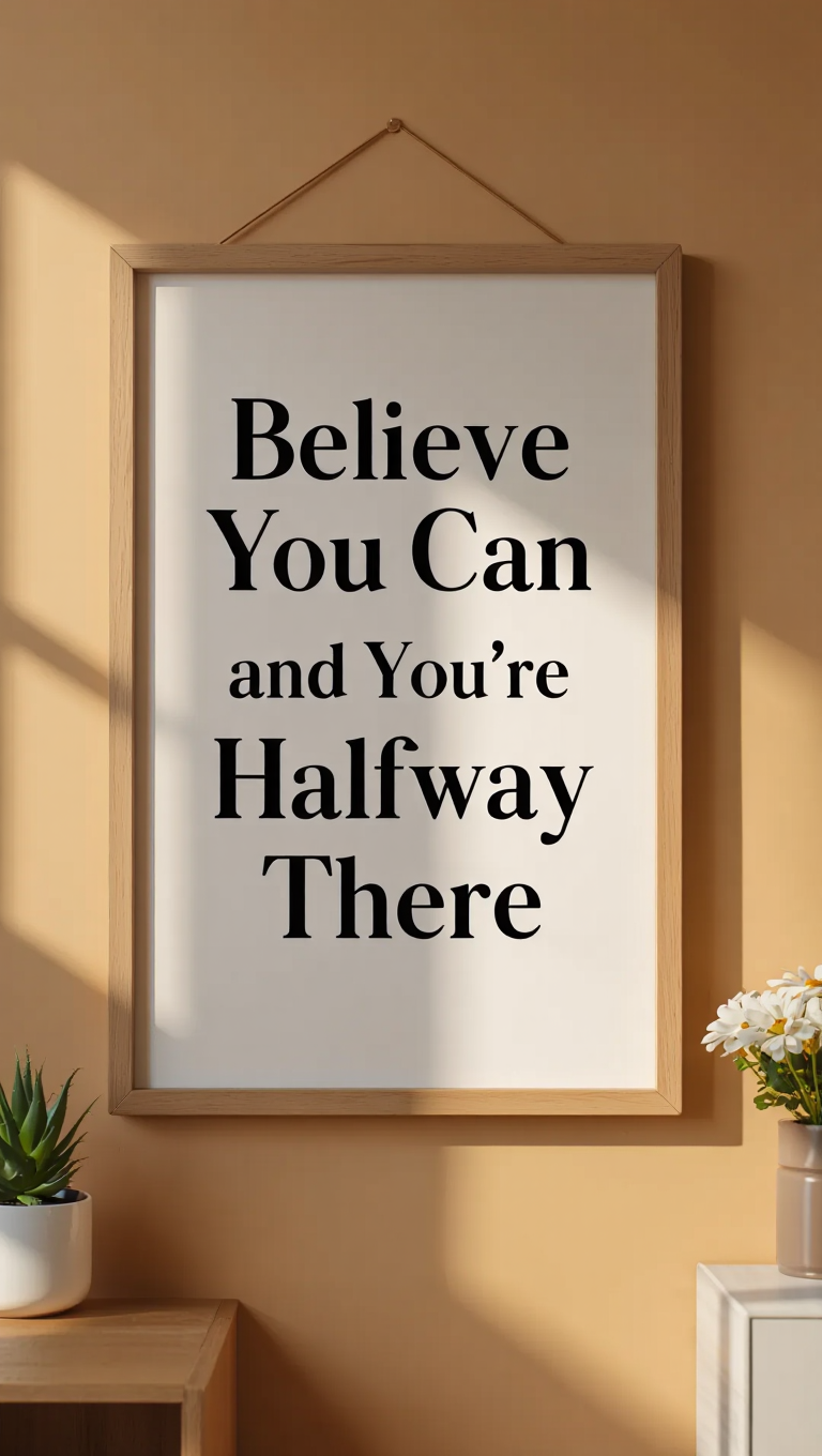 Framed Motivational Quote Poster