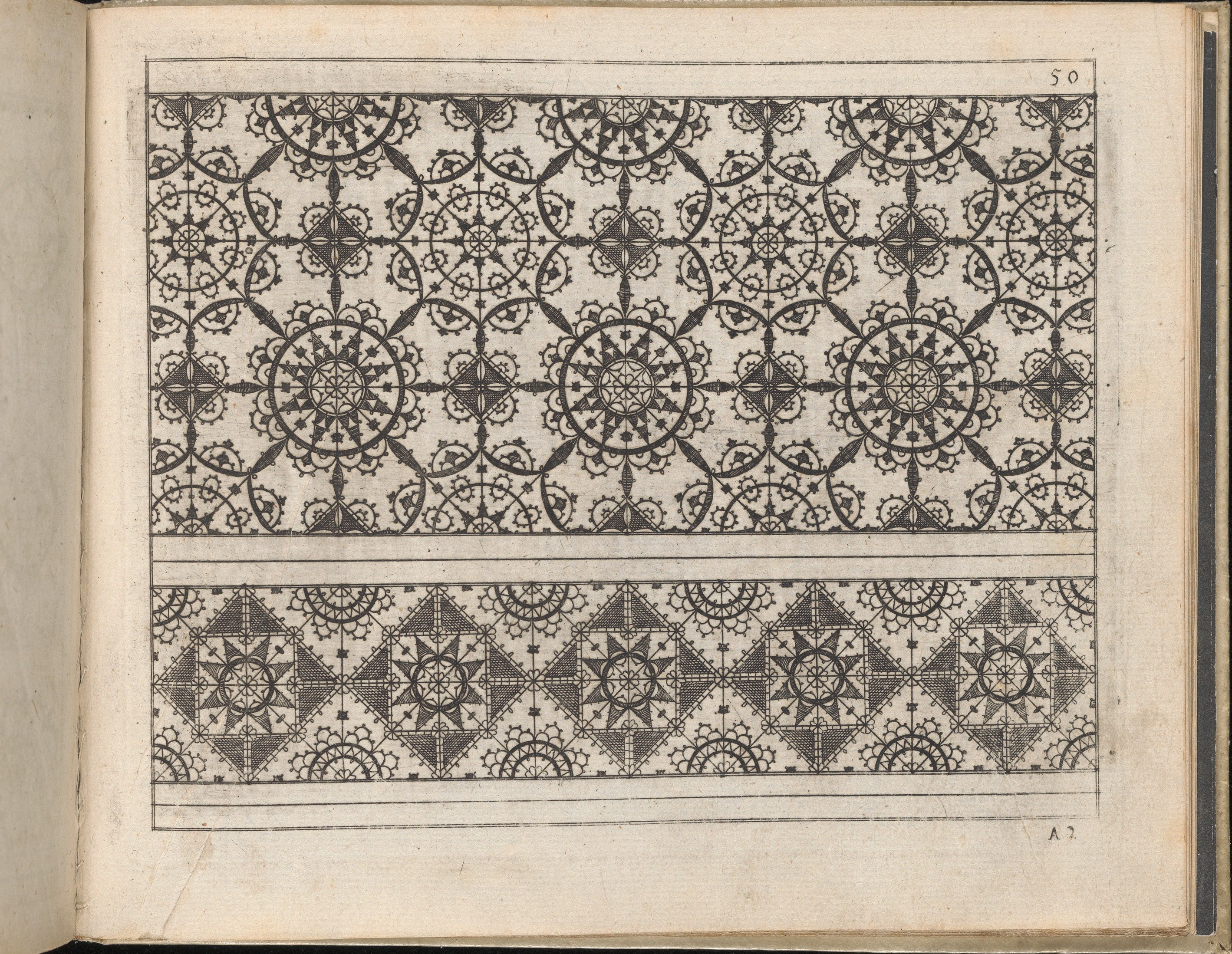 Antique Geometric Lace Pattern Design