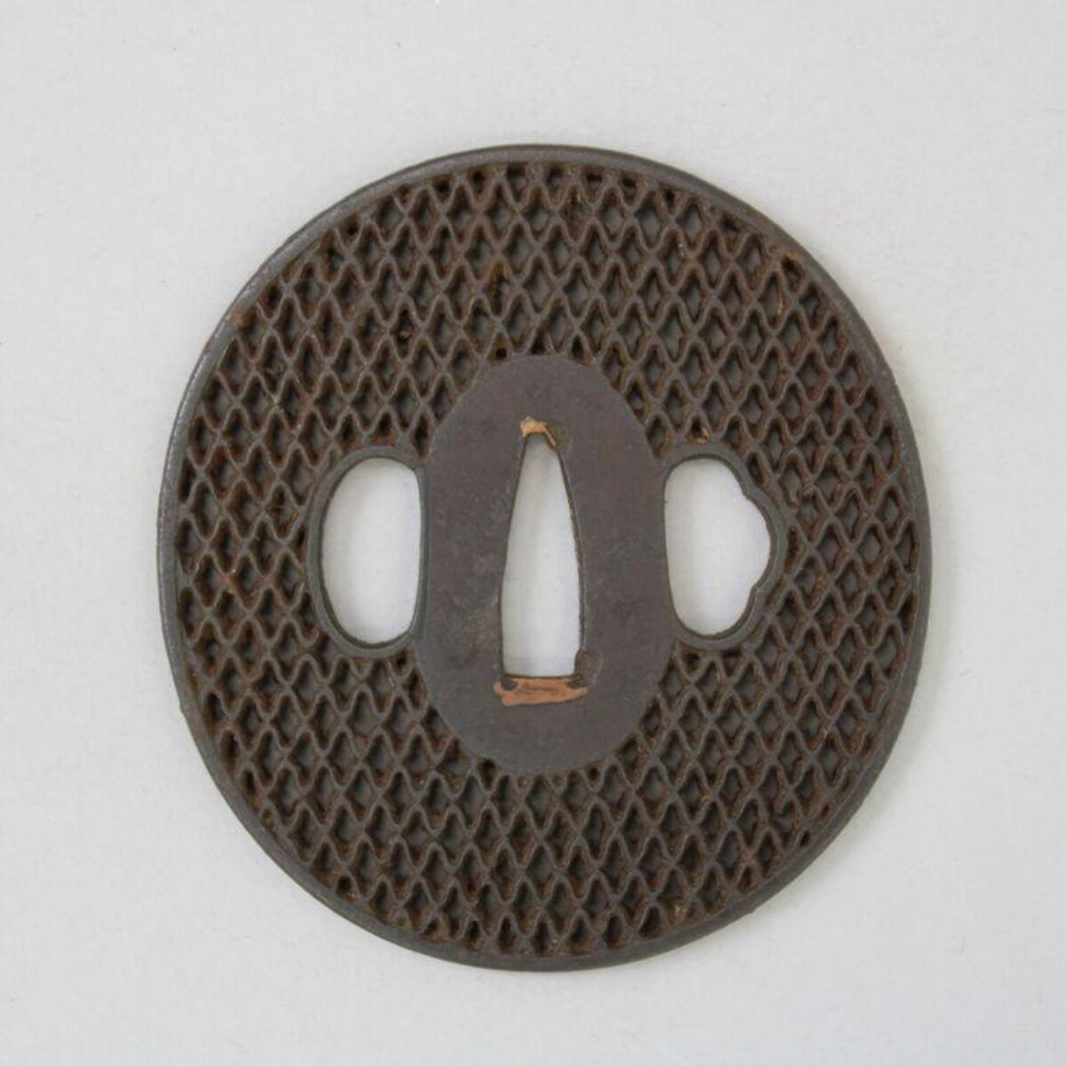 Iron Mesh Japanese Sword Tsuba