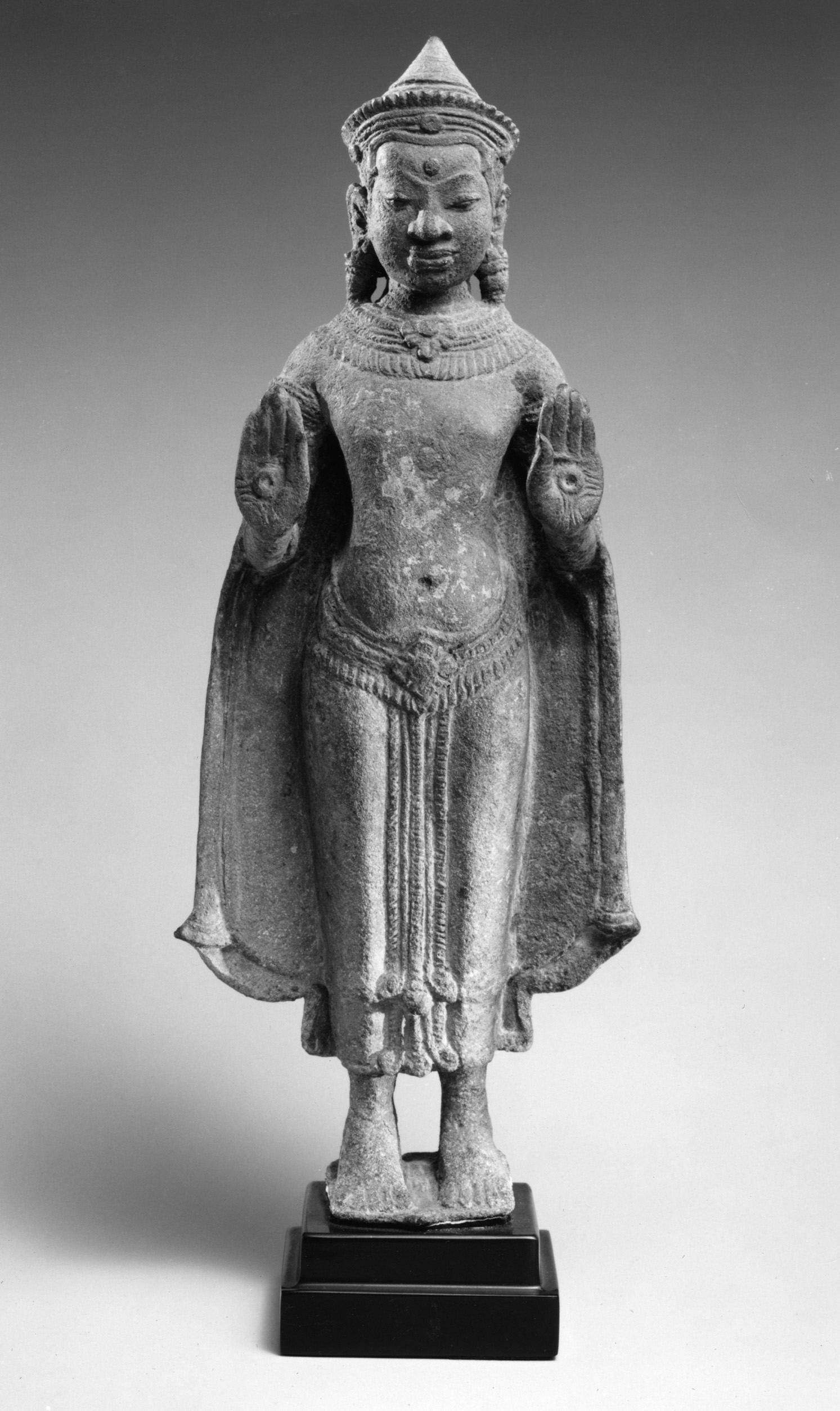 Ancient Stone Standing Buddha Statue