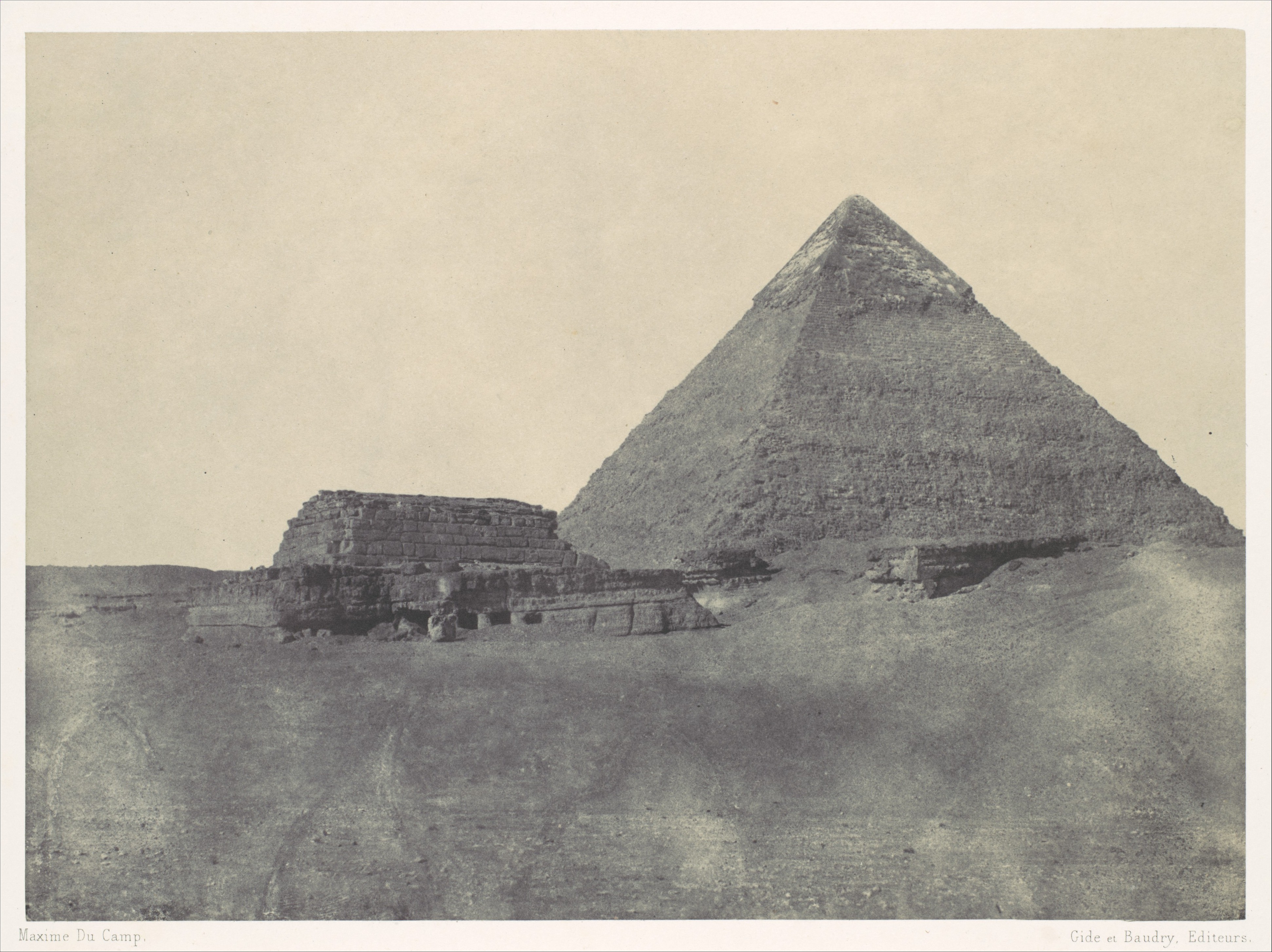Vintage Photo of Egyptian Giza Pyramid