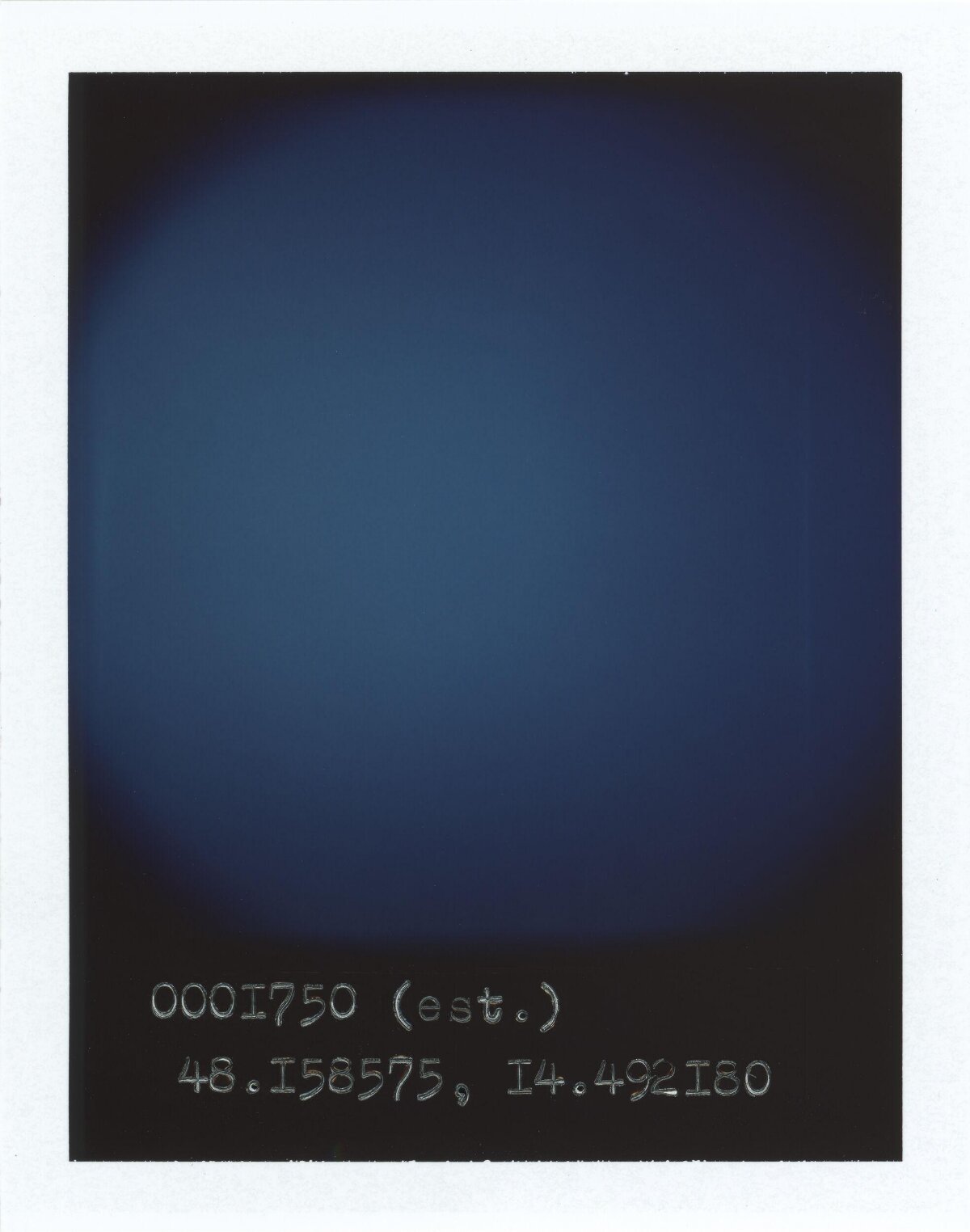 Polaroid With Coordinate Text