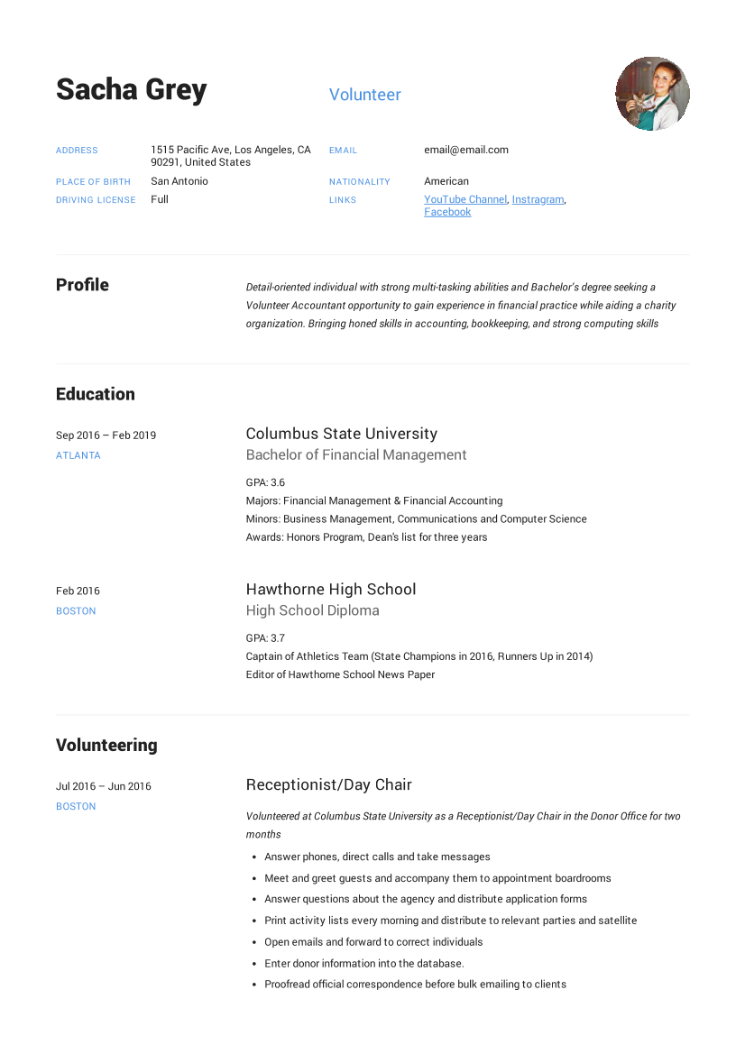 Volunteer Resume Examples & Writing Guide_10
