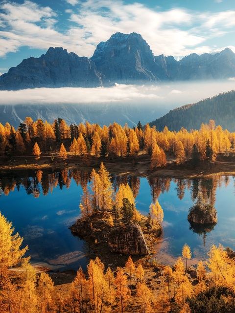 Autumn Mountain Lake Landscape