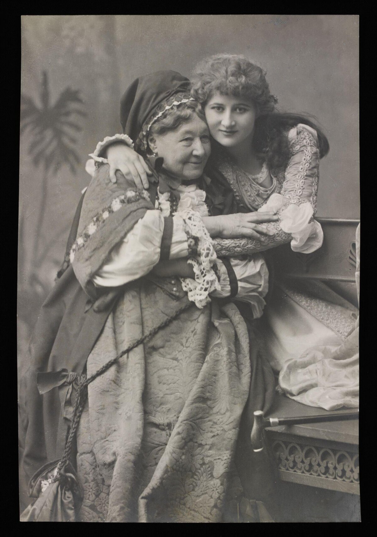 Vintage Photo of Two Embracing Women