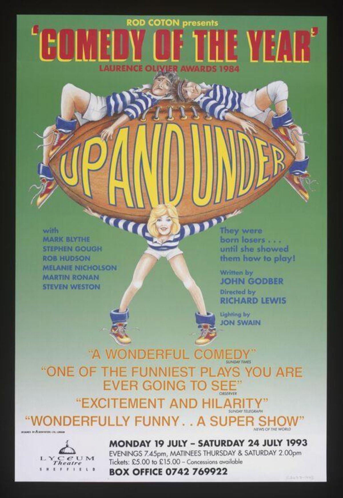 Up and Under Comedy Play Poster