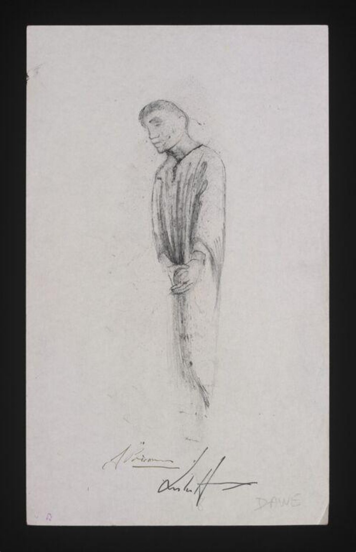 Pencil Sketch of a Standing Man