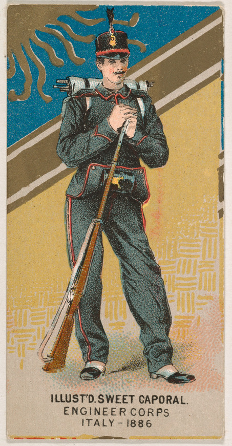 1886 Italian Engineer Corps Soldier Card