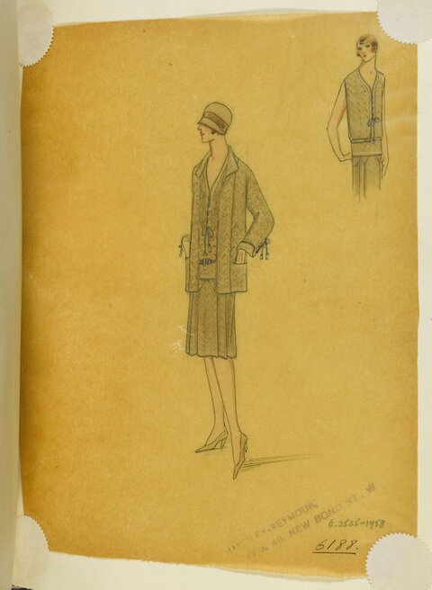 Vintage Women's Fashion Design Sketch