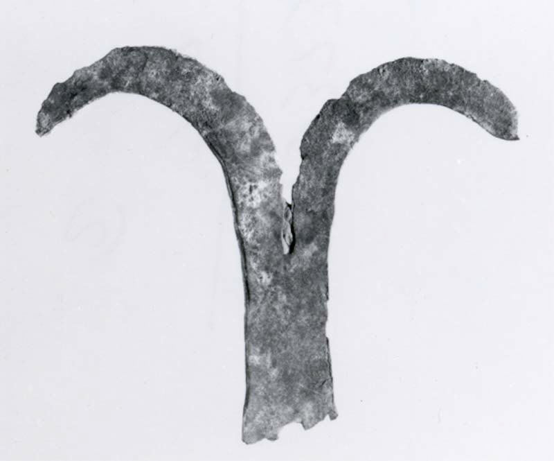 Ancient V-shaped Iron Ploughshare