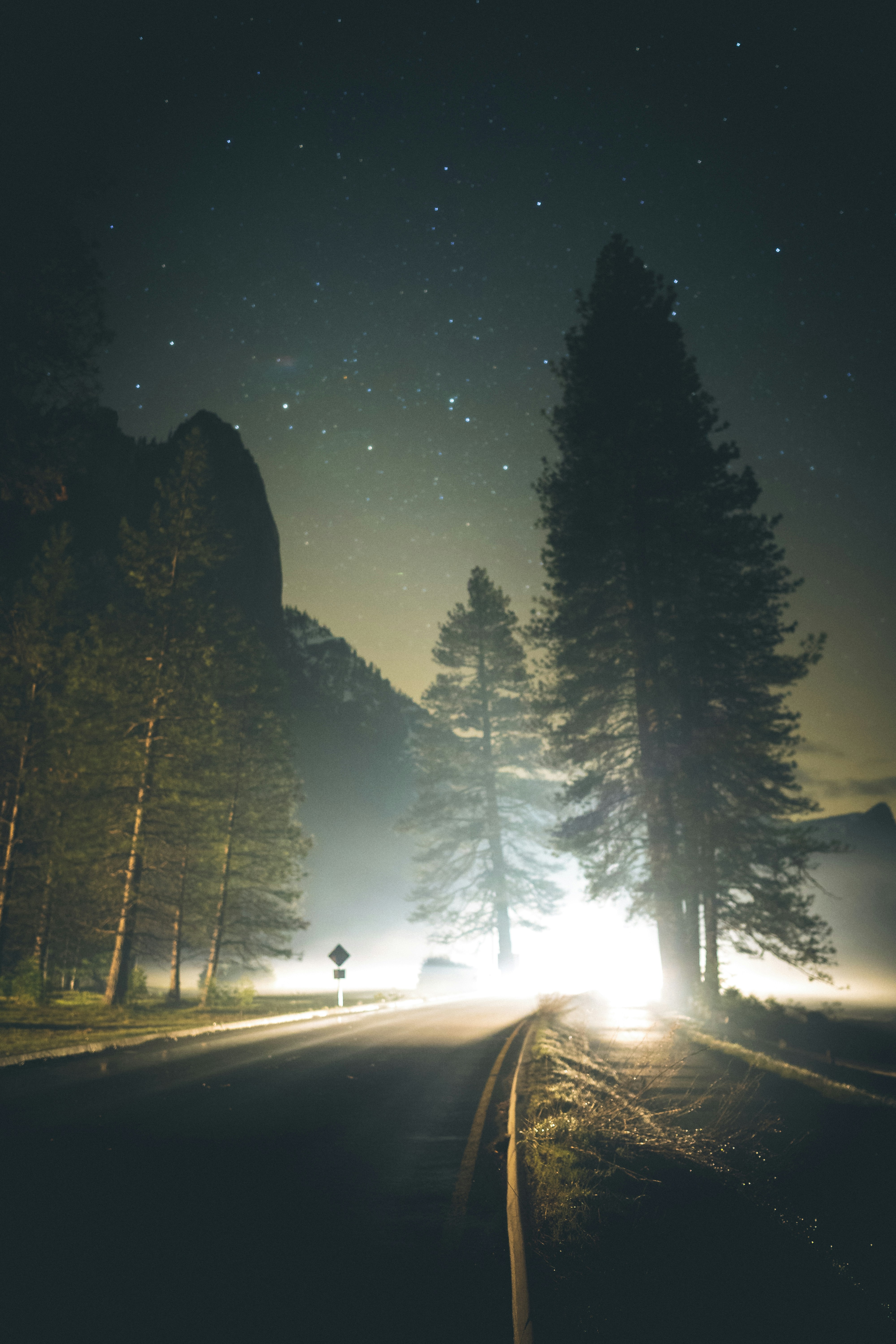 Starry Night Mountain Road
