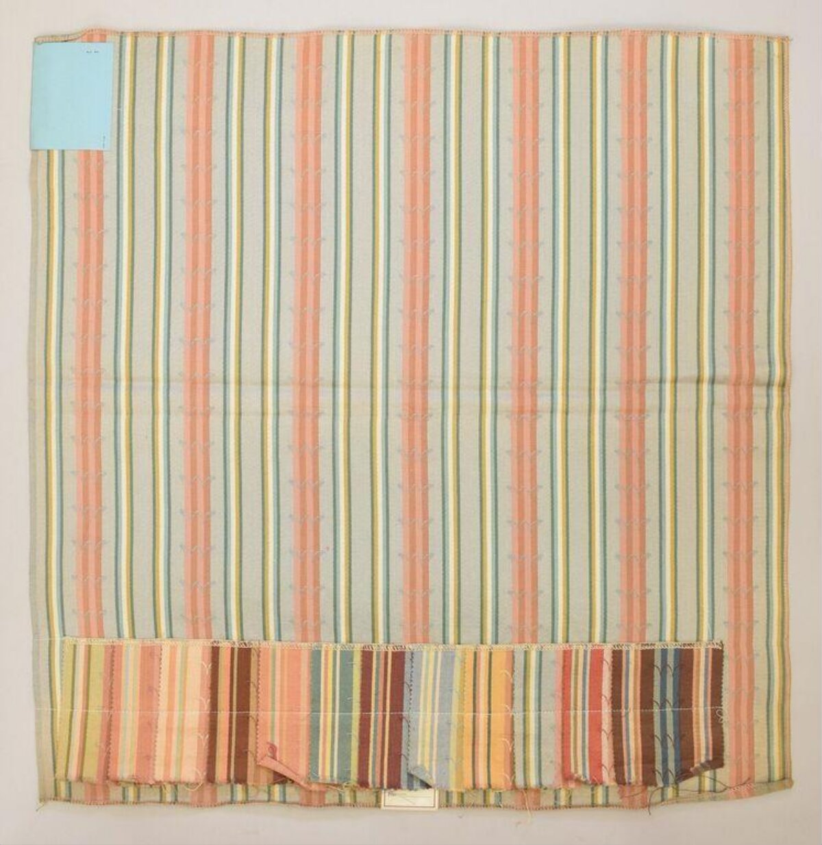 Vintage Striped Fabric Sample Card