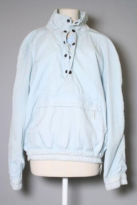 Light Blue Pullover Windbreaker Jacket