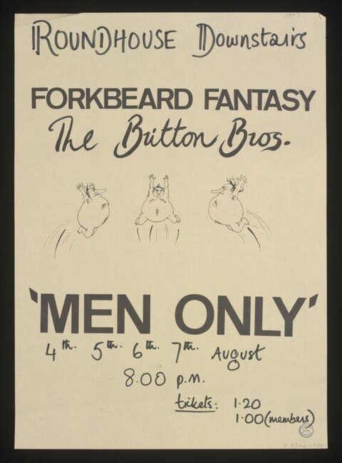 Vintage Men Only Theater Performance Poster