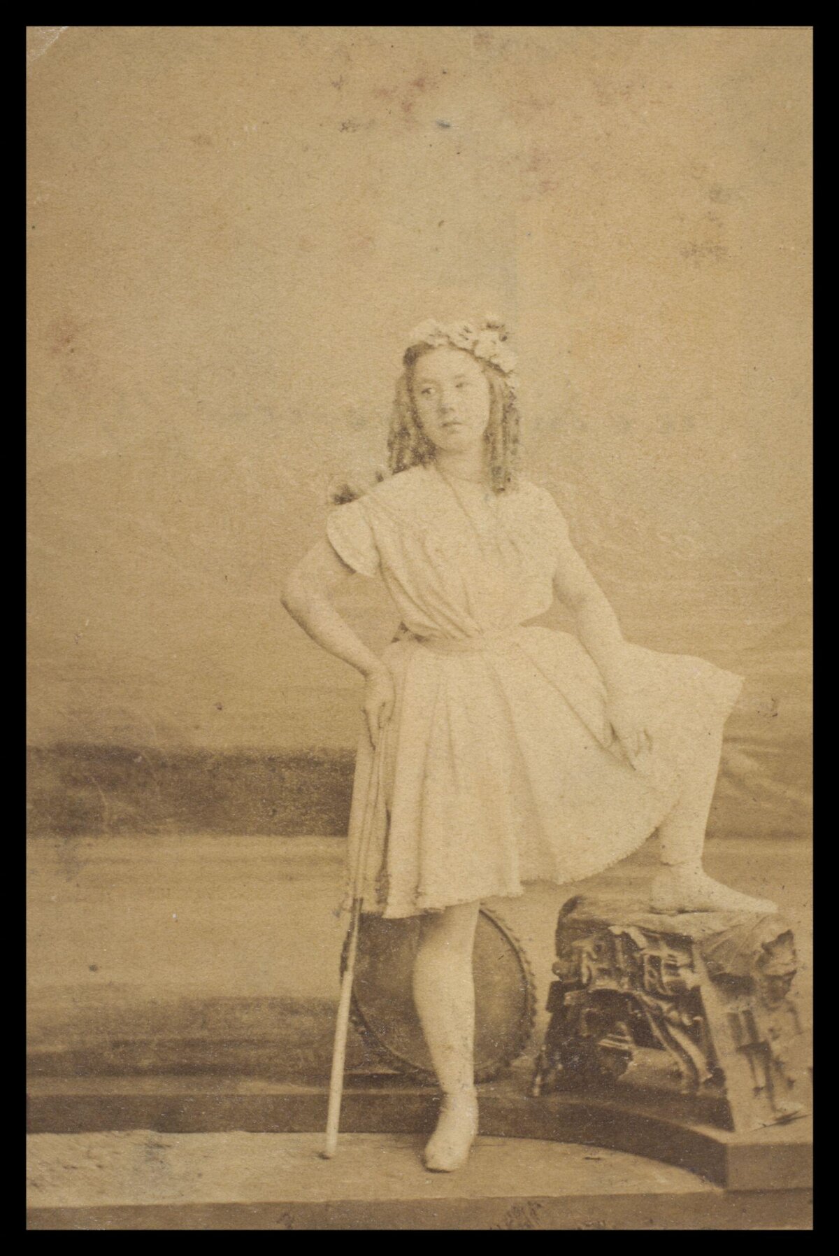 Vintage Studio Portrait of Young Woman