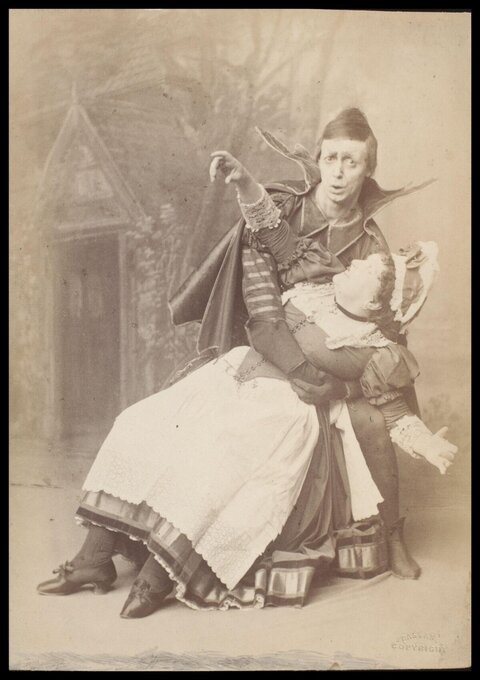 Vintage Stage Actors Dramatic Scene