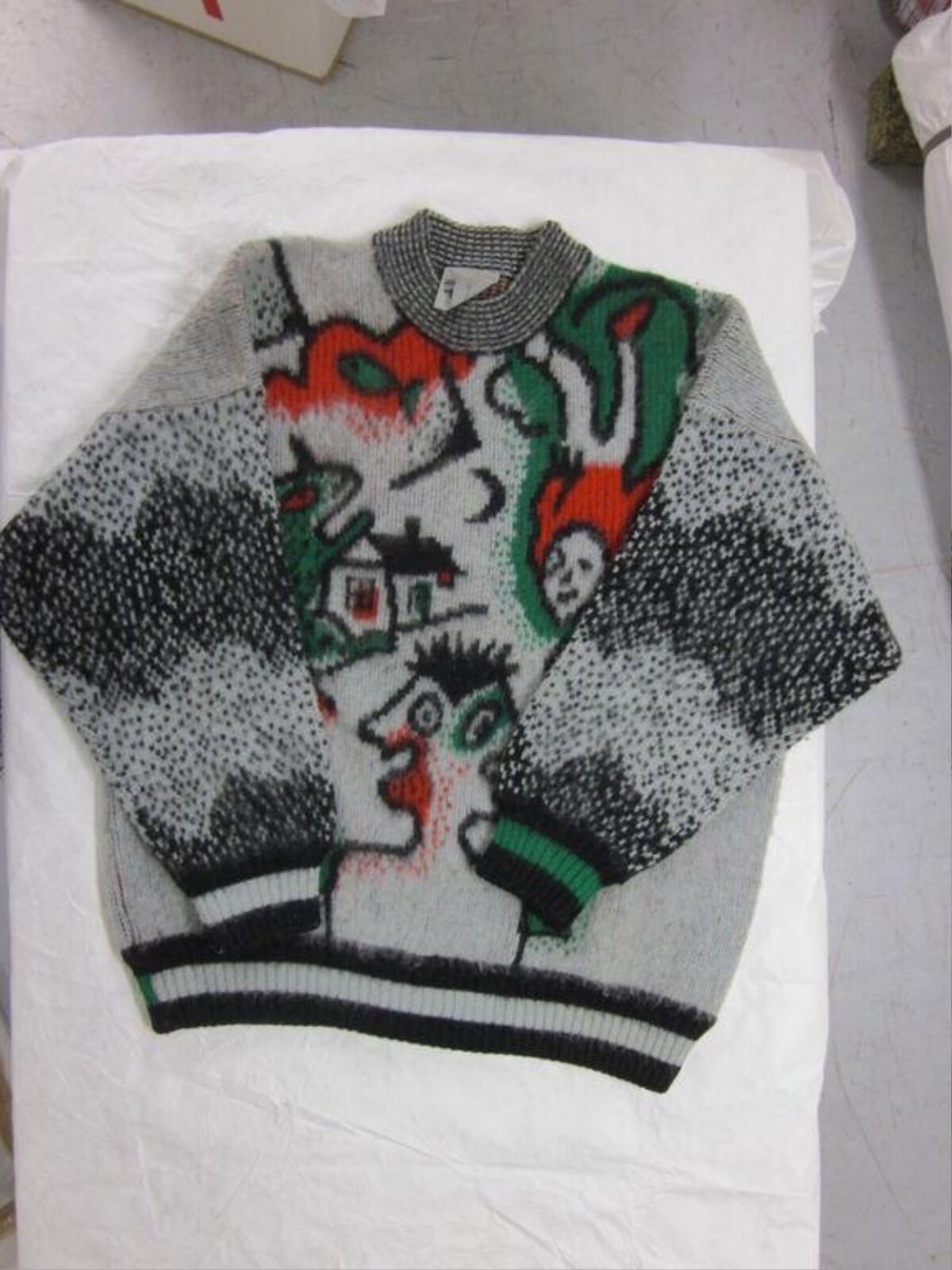 Abstract Art Print Knitted Sweater