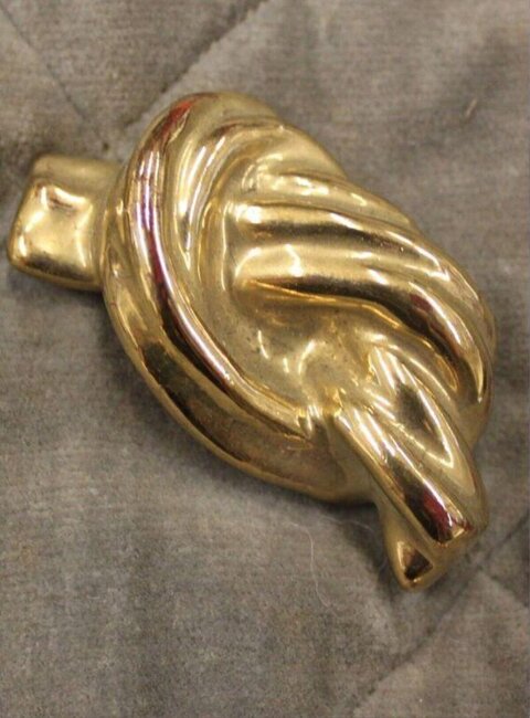 Golden Twisted Cabinet Knob