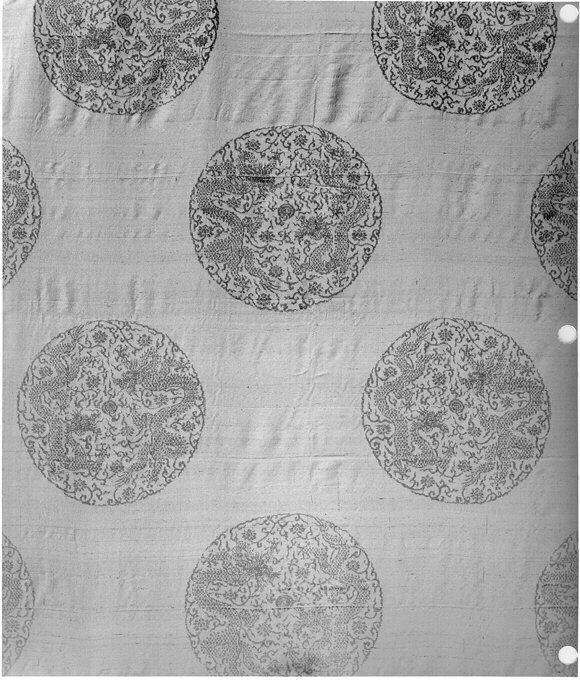 Ancient Chinese Round Dragon Pattern Textile