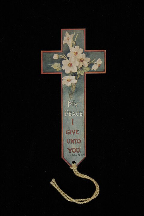 Vintage Cross-shaped Christian Bookmark