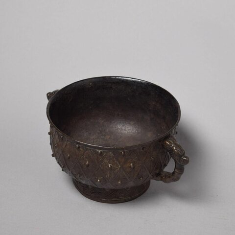 Antique Double-handled Bronze Cup
