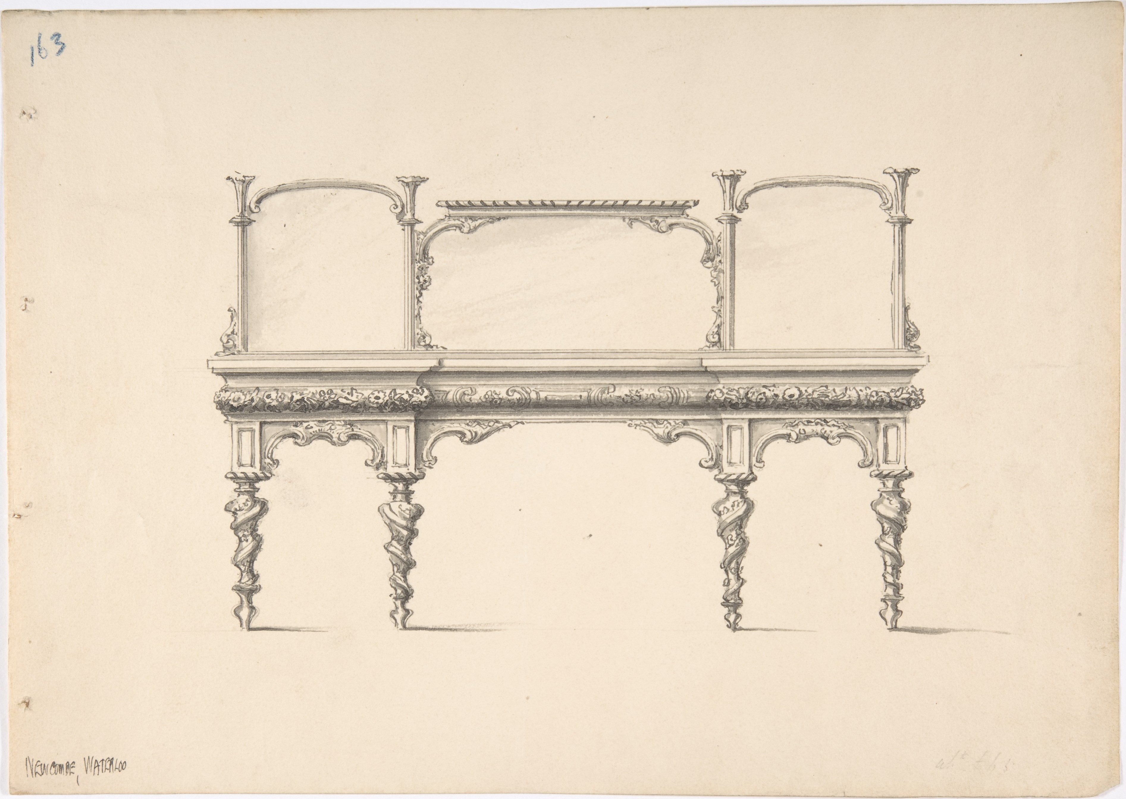 Ornate Sideboard Design Sketch