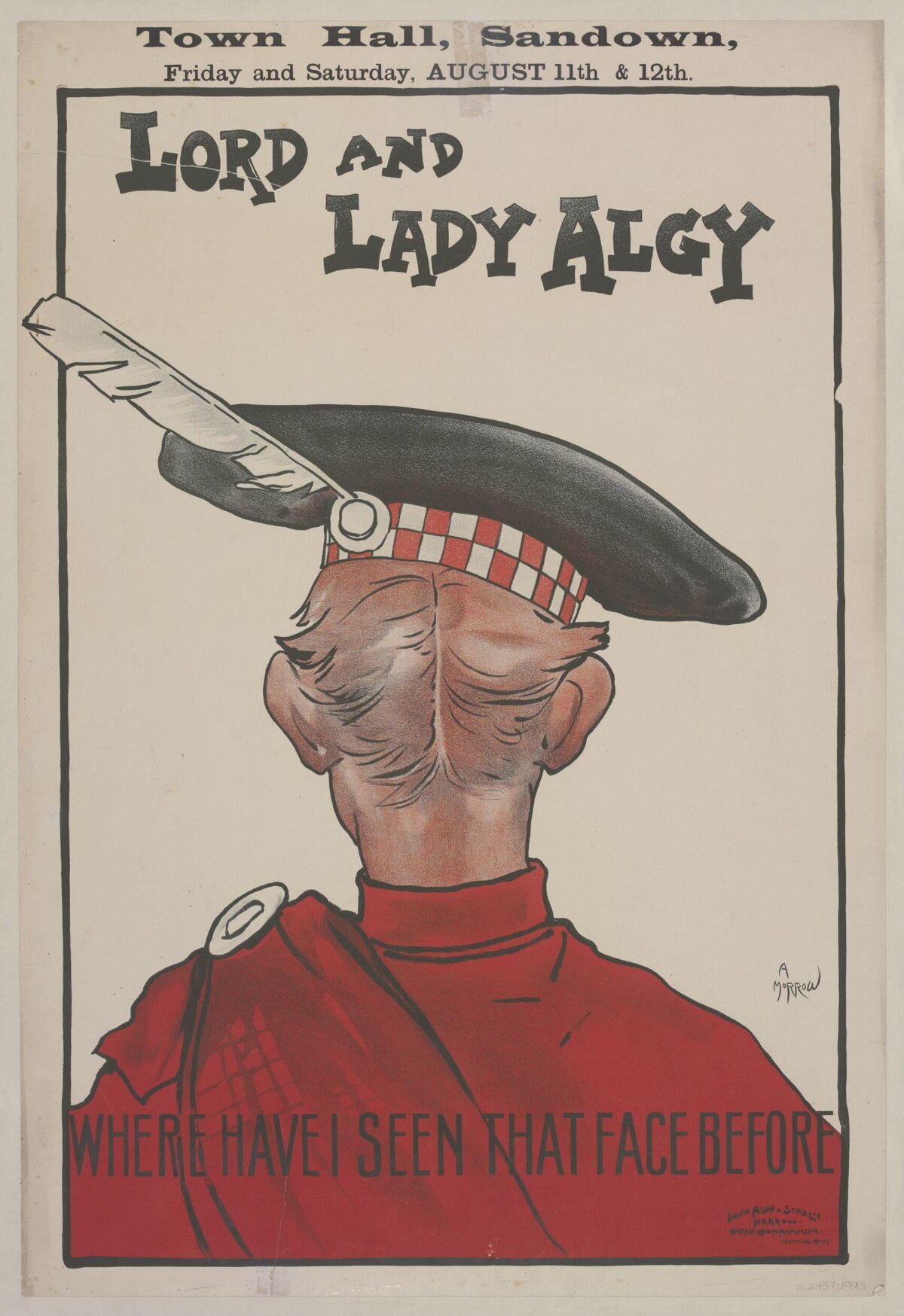 Vintage Lord and Lady Algy Theatre Poster