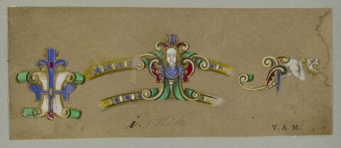 Ornamental Decorative Band Design Sketch
