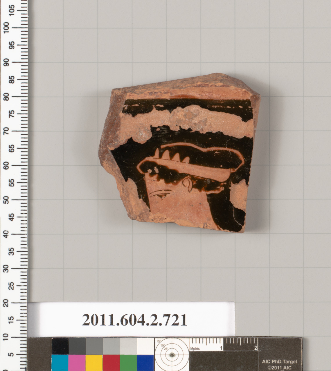 Ancient Painted Pottery Fragment