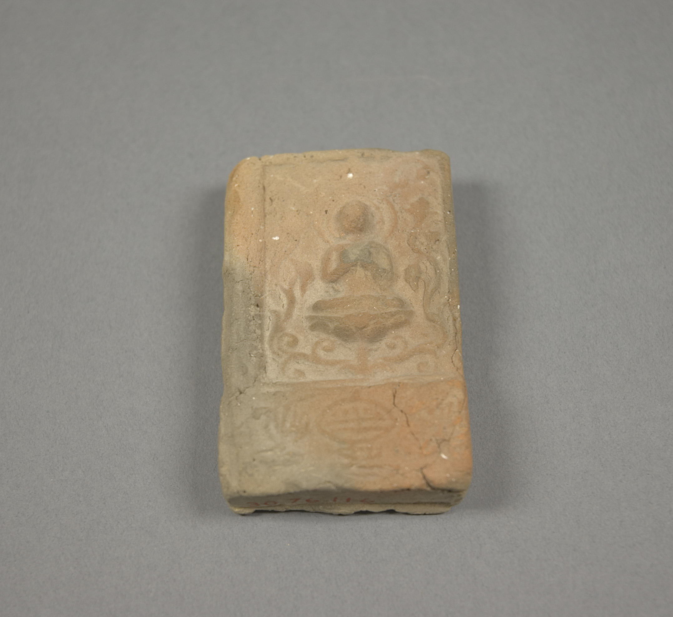 Ancient Buddhist Carved Clay Brick