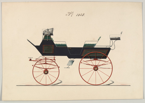 Vintage Horse Carriage Design Drawing